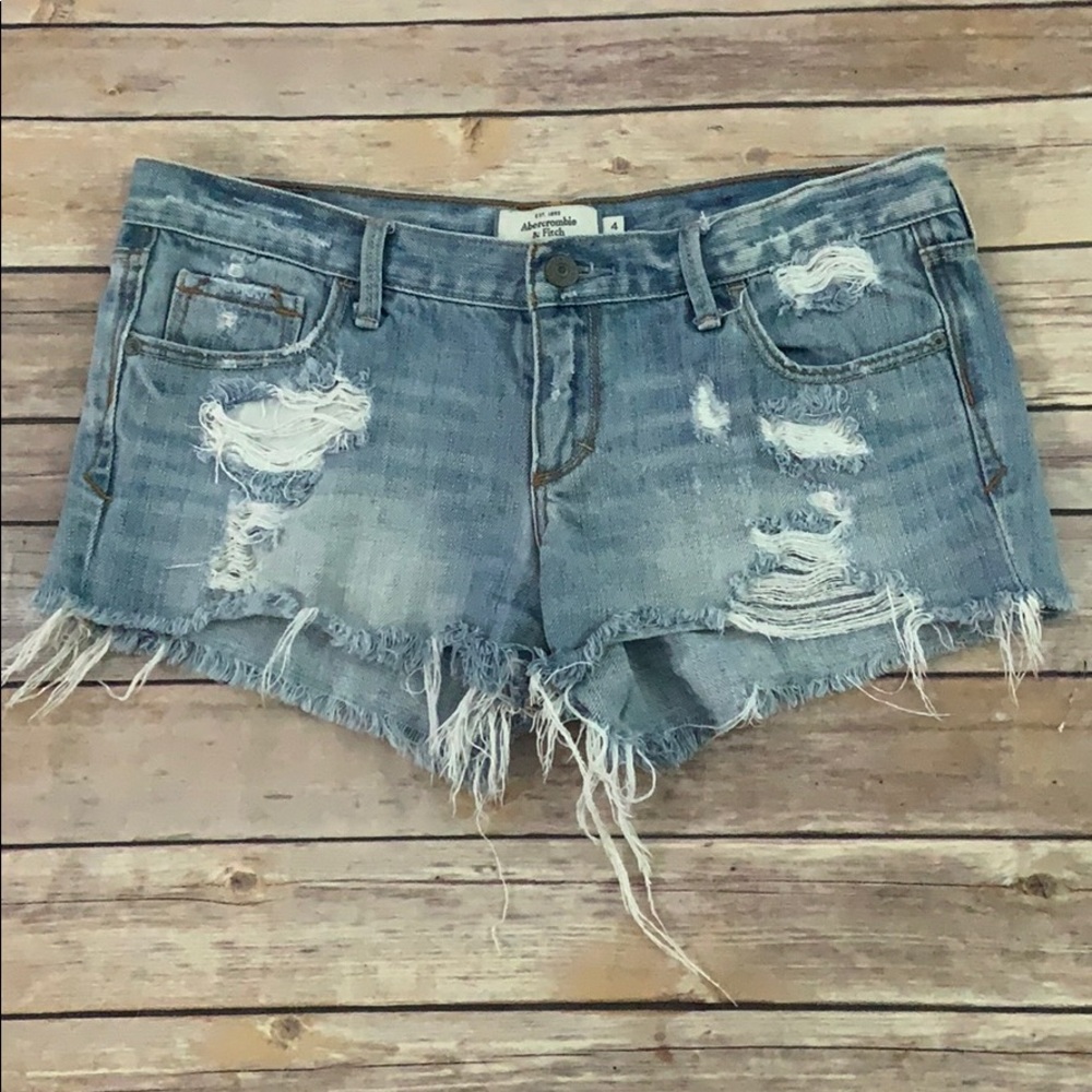 Distressed Denim Shorts